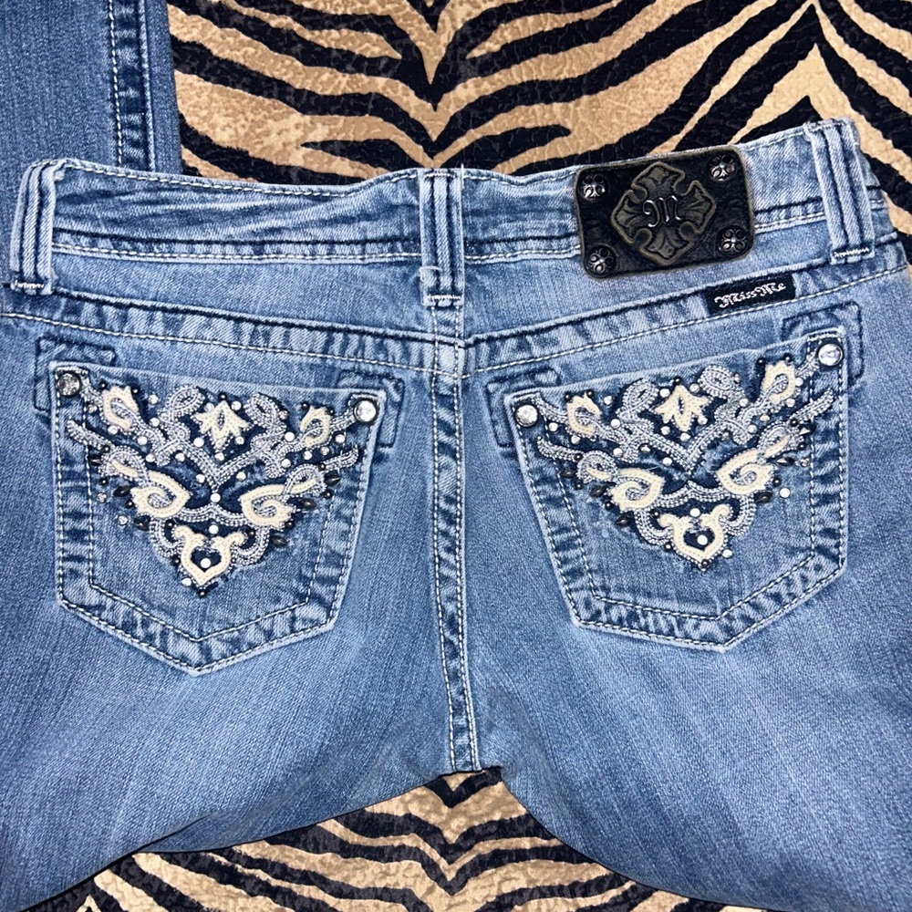 Miss Me Light Blue Embroidered Jeans
